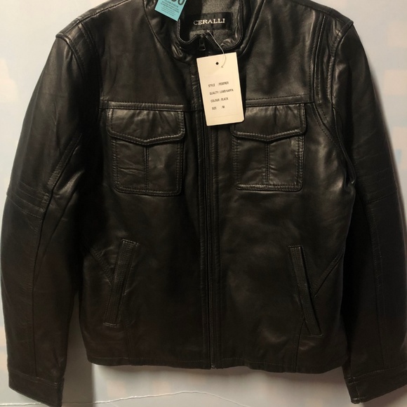 Ceralli Genuine Leather Bomber 